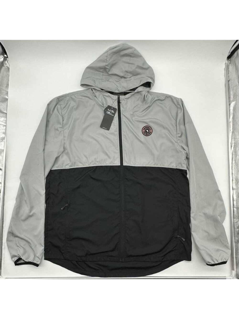Salt Life SLX Performance Size XXL Gray/Black Packable Rain Mission Jacket NWT